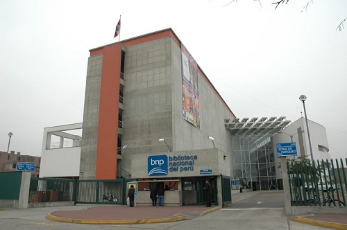 Facade of the National Library of Peru
